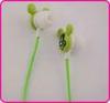 Fashionale Cartoon Mp3 Cute Zipper Earphone With Green For Mp3 / Mp4 Earphone