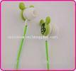 Fashionale Cartoon Mp3 Cute Zipper Earphone With Green For Mp3 / Mp4 Earphone