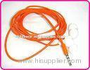 Comfortable And Stylish Orange Color Thin Braided Cable Waterproof Earphone With Mic