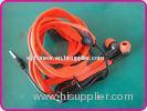 Orange Braided Cable Waterproof Earphone, Noise Cancelling Stereo Waterproof Earphone YDT209