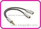 Braided Earphone Splitter With 3.5mm Plug For Mobile Phone Accessories YDT100
