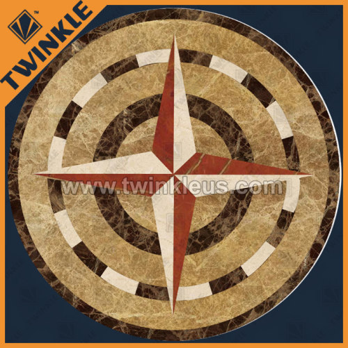 round natural decorative stone medallion