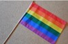 Custom Mini rainbow Hand flag