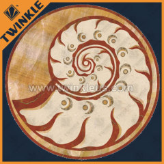 round floor paving stone medallion