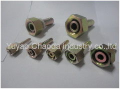 METRIC FEMALE 24° CONE O-RING H.T. SWAGED HOSE FITTING