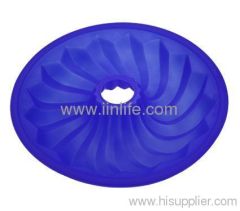 Lekue Silicone Bundt Cake Pan Mold Kitchen Bakeware Blue 10-Inch Made In Spain