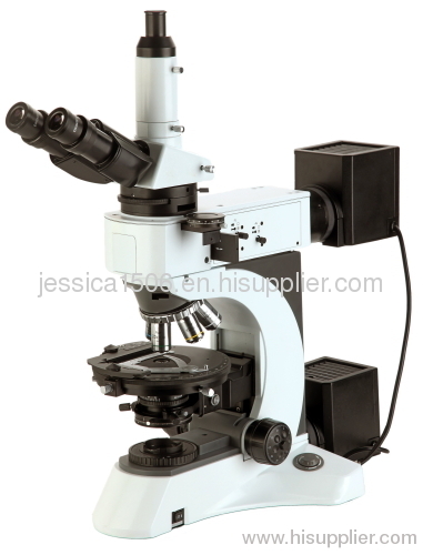 Transmission and Reflection Polarizing Microscope with Infinite Optical System