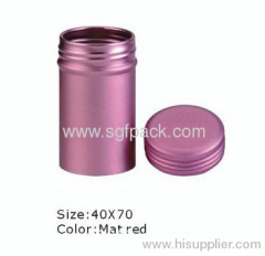 Aluminum lotion bottle with pump