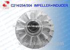 Water Impeller And Draft Inducer For Marine Turbocharger Parts c214 / 254 / 304 25000 + 26000