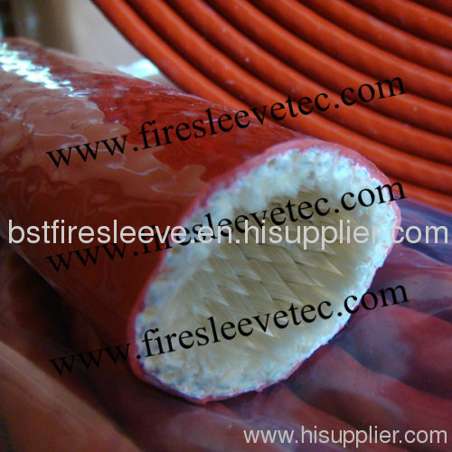 Firesleeve silicone coated fiberglass sleeve