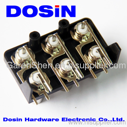 R/A 2*3 Port BNC Jack Connector