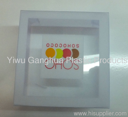 Milky white square package box,promotion gift package box,food package box,PET/PP/PVC transparent box,