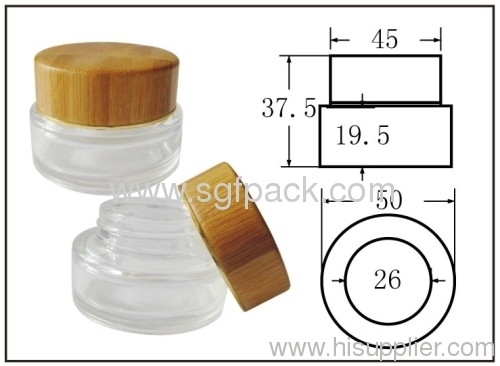 glass jar cap bamboo outer cap