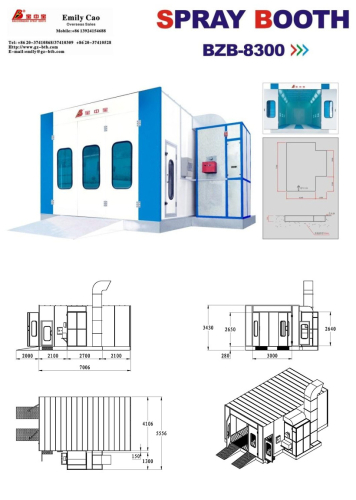 BZB-8300 Spray Booth Car Spray And Baking Booth Oven Spray Booth