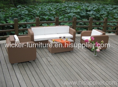 Outdoor and indoor wicker sofa in 4pcs