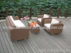 Outdoor and indoor wicker sofa in 4pcs