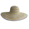fashion ladies paper and ribbon mixed summer causal hat sombrero