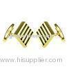 Full Gold plating Cleverest Stainless Steel Cufflinks High Polished Finish, Stainless Steel Cuffli