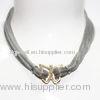 Stainless Steel Chain Necklace, Personalized Stainless Steel Mesh Necklace Pendant With Charms N025