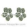 Stainless Steel Stud Earrings, Crystal Stud Earrings Crystal Flower Pave Stone Fashion Earrings For