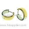 Two Tone Plated Thick Huggie Hoop Earring Stainless Steel, OEM, ODM Huggie Earring For Engagement, G