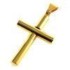 Gold Plating Stainless Steel Plain Front Iron Cross Necklace P224 Stainless Steel Cross Pendant For