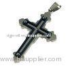 West Coast Jewelry Stainless Steel Black Plated Cross Pendant Necklace, P196-2 Stainless Steel Cross