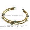 Wire Cutting Customize 4 in 1 Stainless Steel Cable Bangle With Magnetic Clasp, Stainless Steel Bang