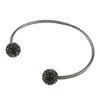 Stainless Steel Cable Bangle With Rhinestone BG342, Eco-friendly OEM, ODM Stainless Steel Bangles Fo