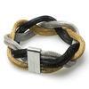 Braided Casting Jewelry White, Black, Gold Tone Stainless Steel Mesh Bracelet For Engagement, Gift