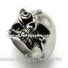 Mens Stainless Steel Skull and U.S. Flag Ring Jewelry, R209 High Polishing Stainless Steel Skull Rin