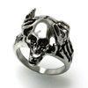 R210 Stainless Steel Skull Ring, Mens Stainless Steel Pilot Skull Ring For Promotion, Gift