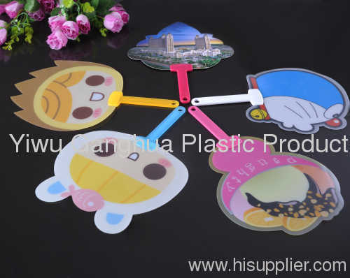 Plastic gifts PP fan with printing promotion gifts high qua