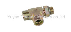 BSP THREAD ADJUSTABLE STUD END WITH O-RING SEALING RUN TEE