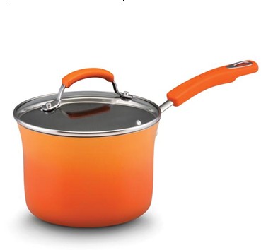 Non-stick iron press orange saucepan