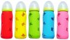 colorful eco-friendly silicone feeding baby bottle with cover