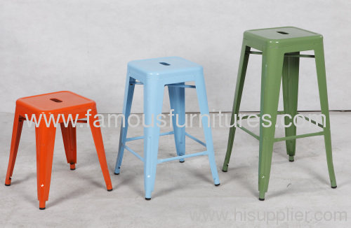 power coated surface metal stools