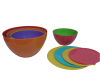 Two Tone Mixing Bowl Set of 4 with Lids