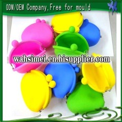 cute candy colors silicone coin bank bag for stylish lady