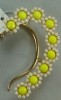 Yellow Titanium Beads Ear Decoration