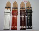 Black / Red / Brown / White Leather Watch Straps, Imitation Croco Leather Watchband For Women / Men