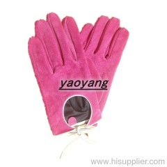 Good style and high quality suede gloves for ladies