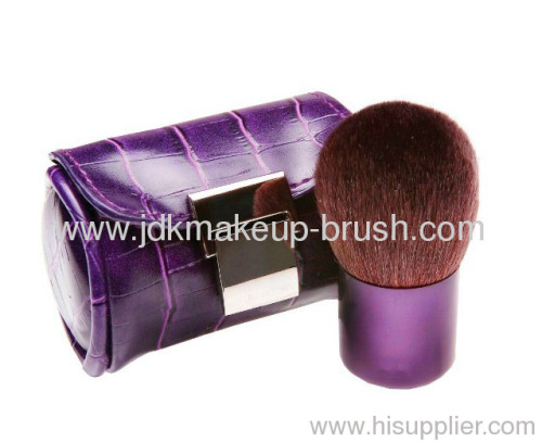 Pro Purple Kabuki Brush with PU Case