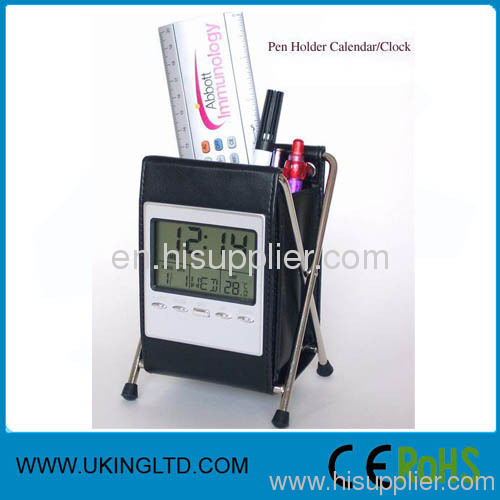 LCD Clock with Penholder