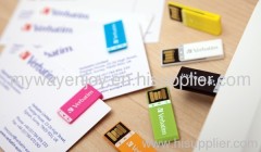 1GB promotional plastic paper clip usb memory stick with custom logo