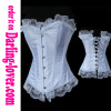 White satin lace trim lace corset