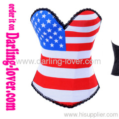 Sexy old glory overbust corset