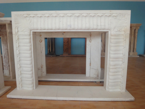 pillar stone fireplace frame