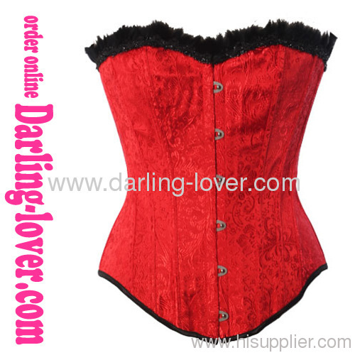 sexy red overbust corsets