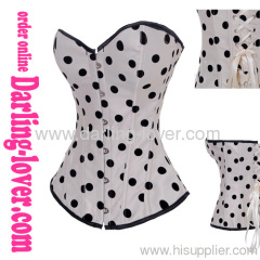 balck spot steel busk sexy corset